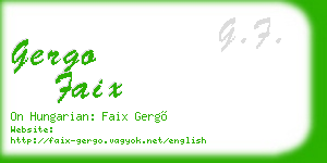 gergo faix business card